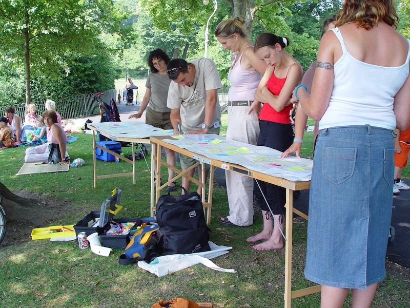 local residents in Brighton identifying priorities for neighbourhood renewal