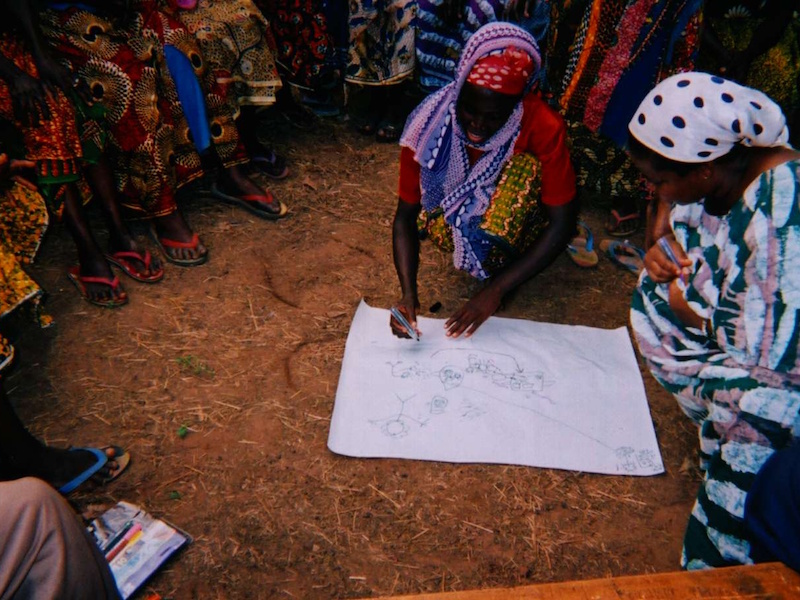 Sheabutter producers in northern Ghana evaluating fair trade programme